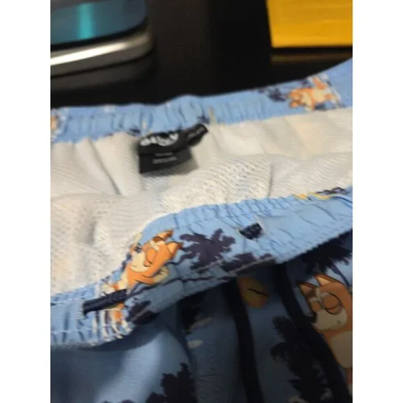 Bluey Swim Trunks Youth XL NWT Blue Cartoon Character Swim Shorts New - Picture 8 of 8